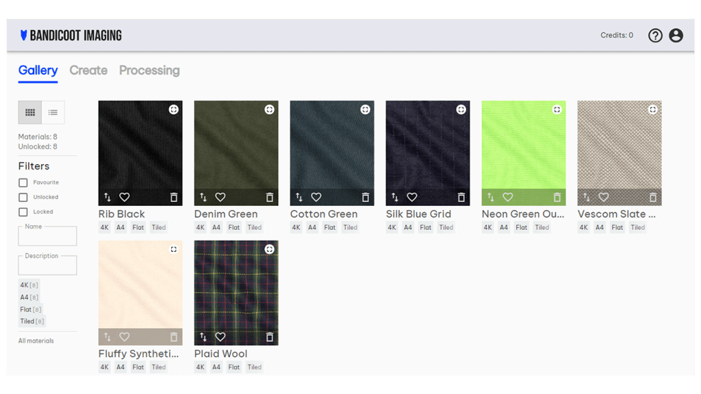 Tampilan dashboard Bandicoot Imaging dalam proses pengunggahan foto kain yang telah diambil dan siap didigitasi. (Foto: Dok. Blauwfilms)